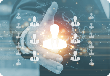 Business network and team collaboration concept